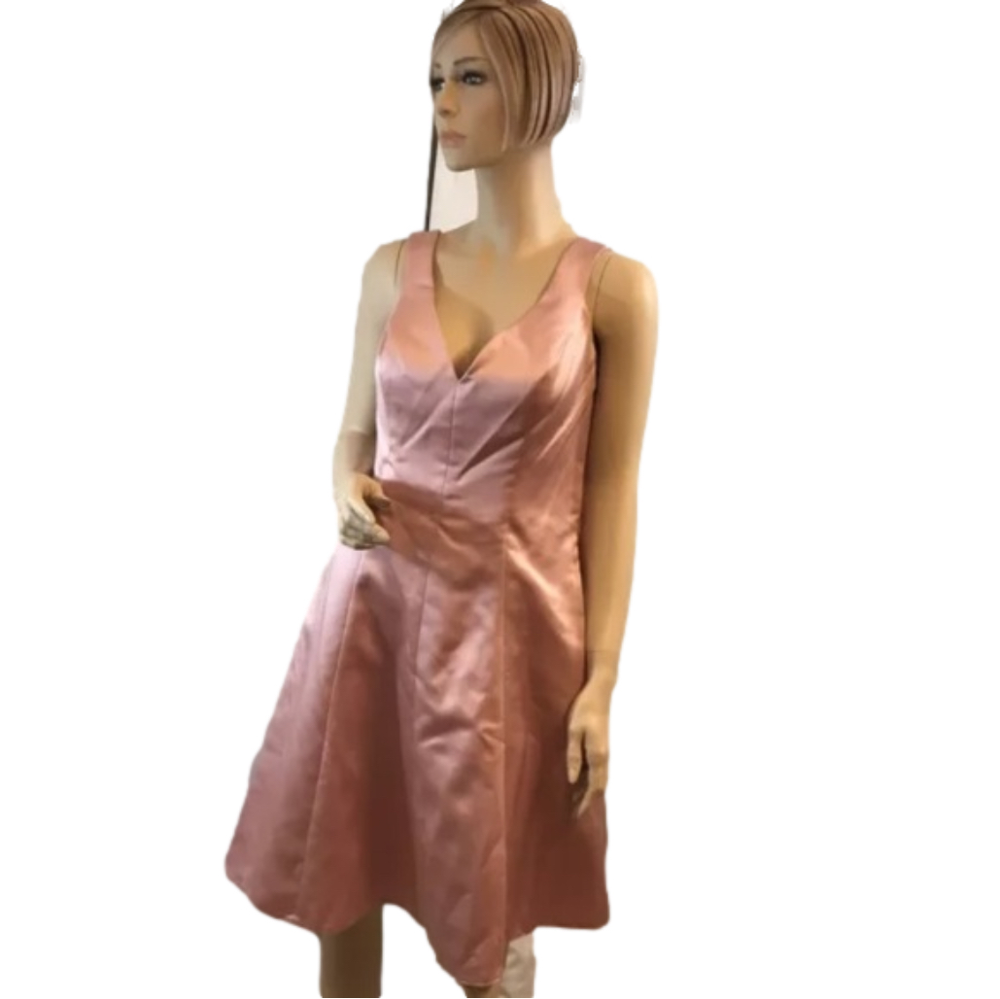 GATHER‎ AND GOWN FIT AND FLAR SZ 12 ROSE FORMAL COCKTAIL GALA BALL